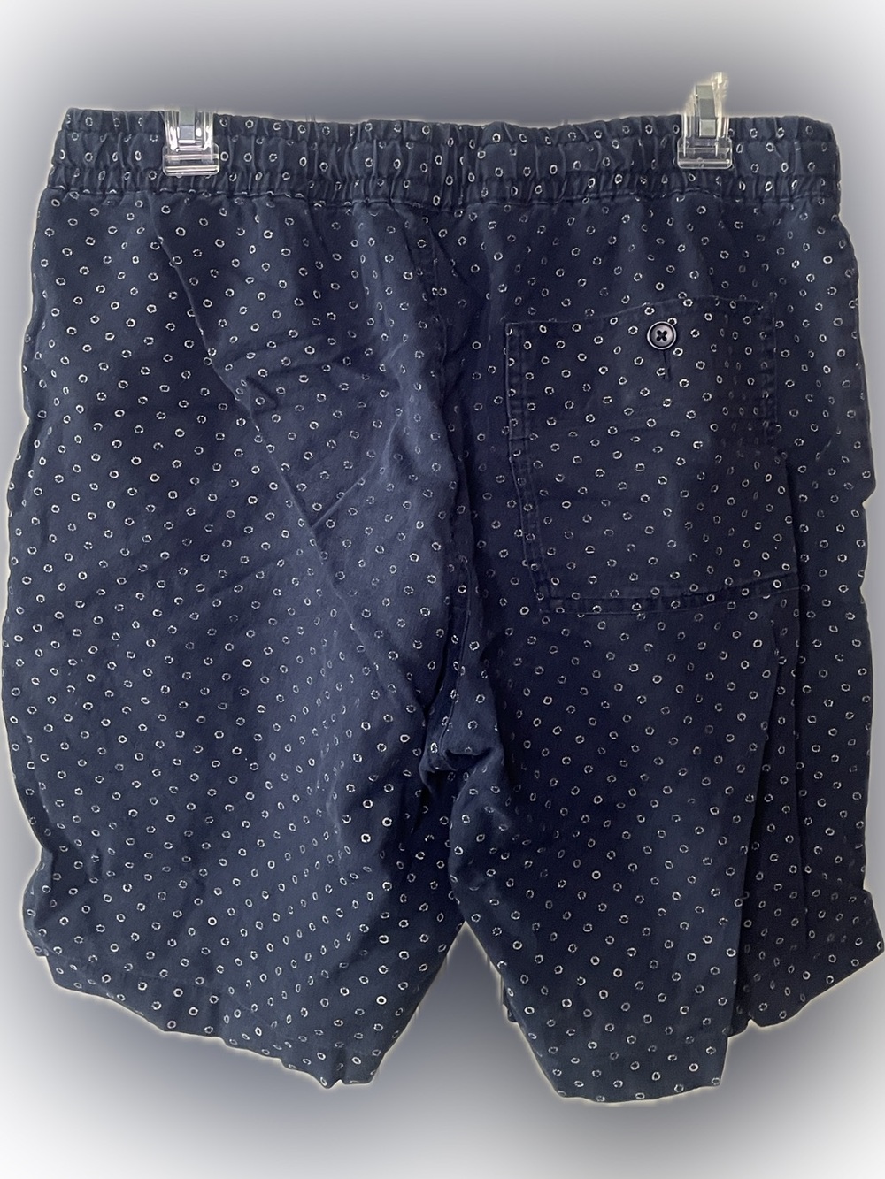 J. Crew Navy Stadium Shorts with White Dot Print - Picture 3 of 3